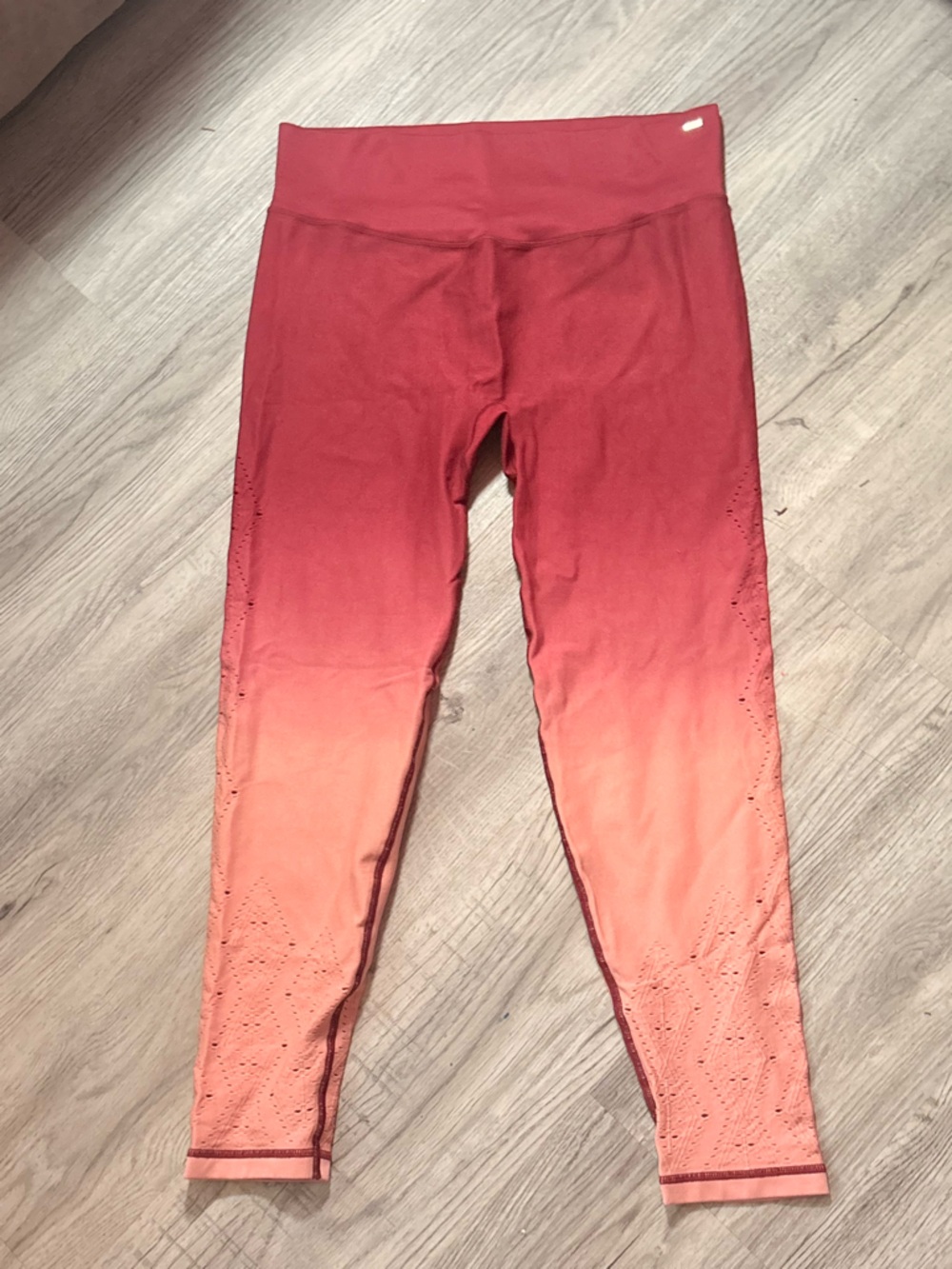 PINK Victoria's Secret Red to Coral Ombre High-Waist Seamless Leggings